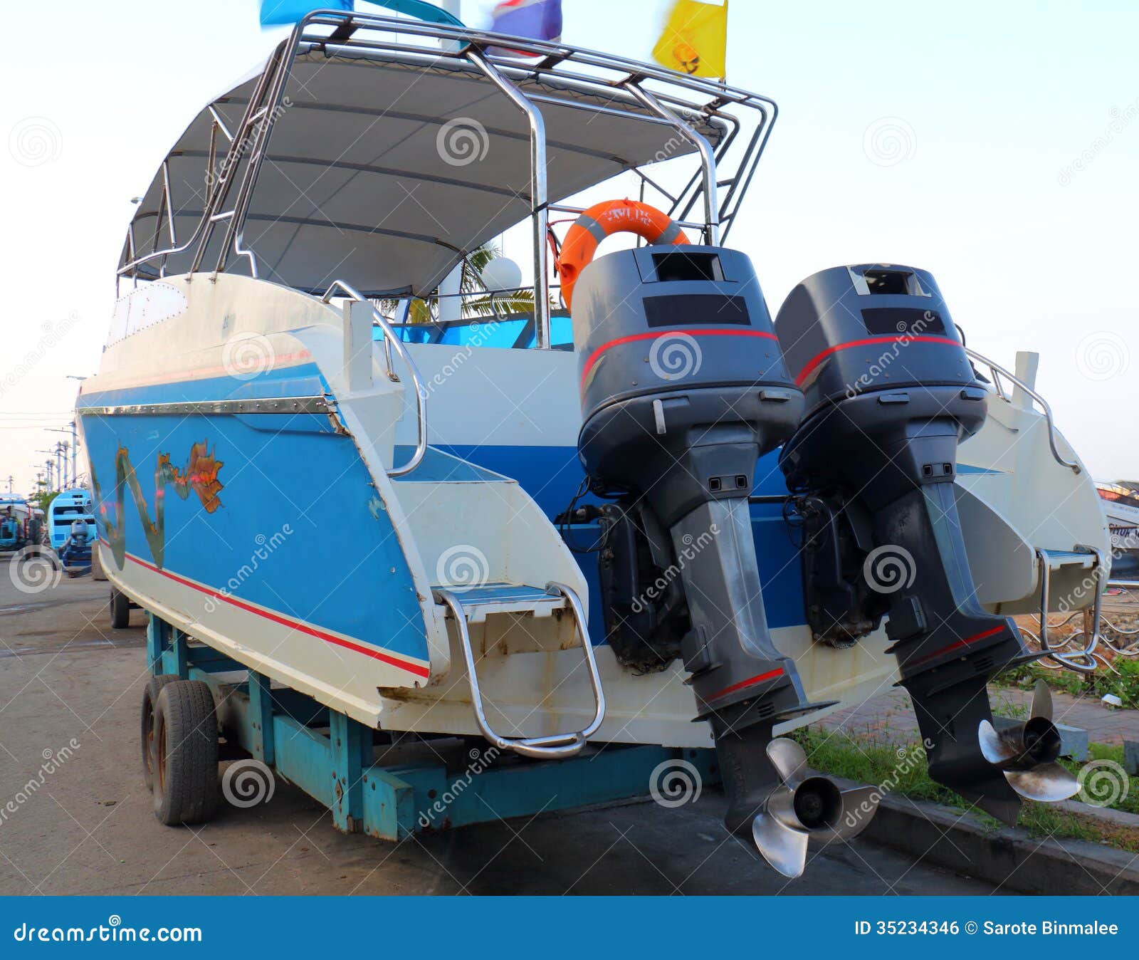 Motor Propeller of Speed Boat Stock Photo Image of tourism, landscape