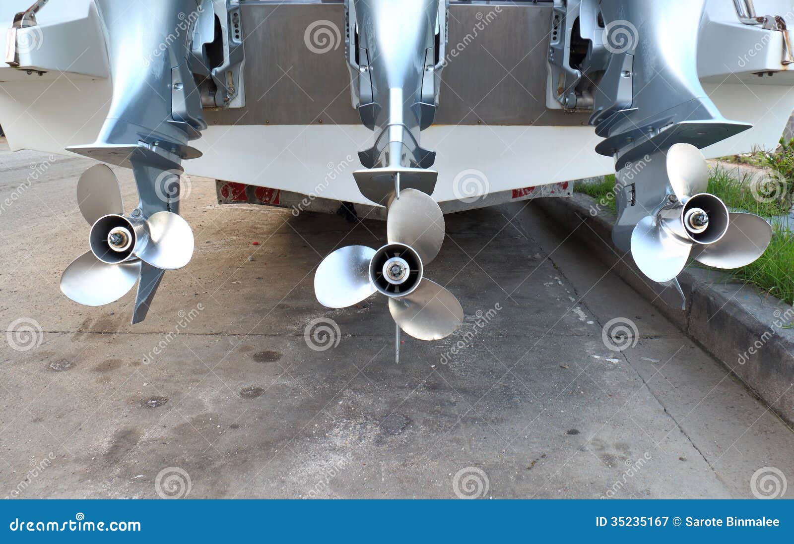 Motor propeller of Speed boat and ferry boat.