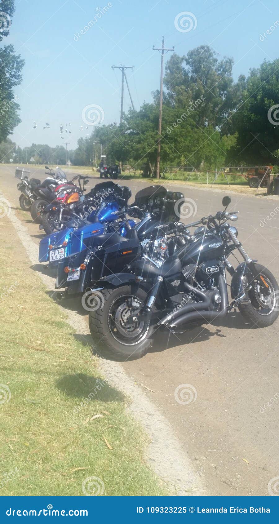 Motorbikes editorial image. Image of parked, south, motorbikes 109323225