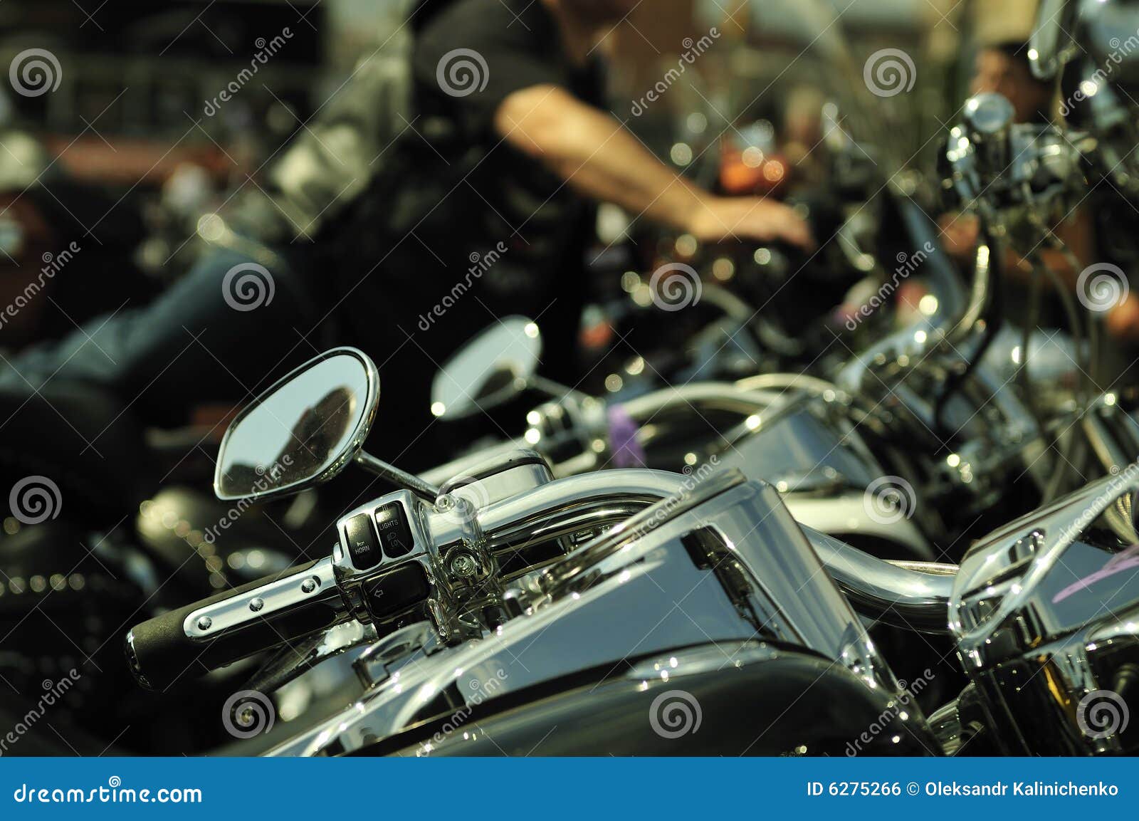 motorbikes in a row