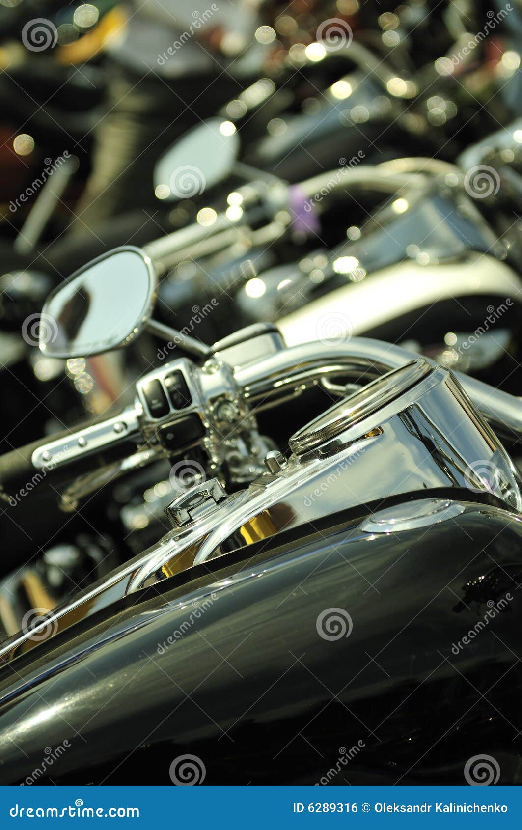 motorbikes in a row