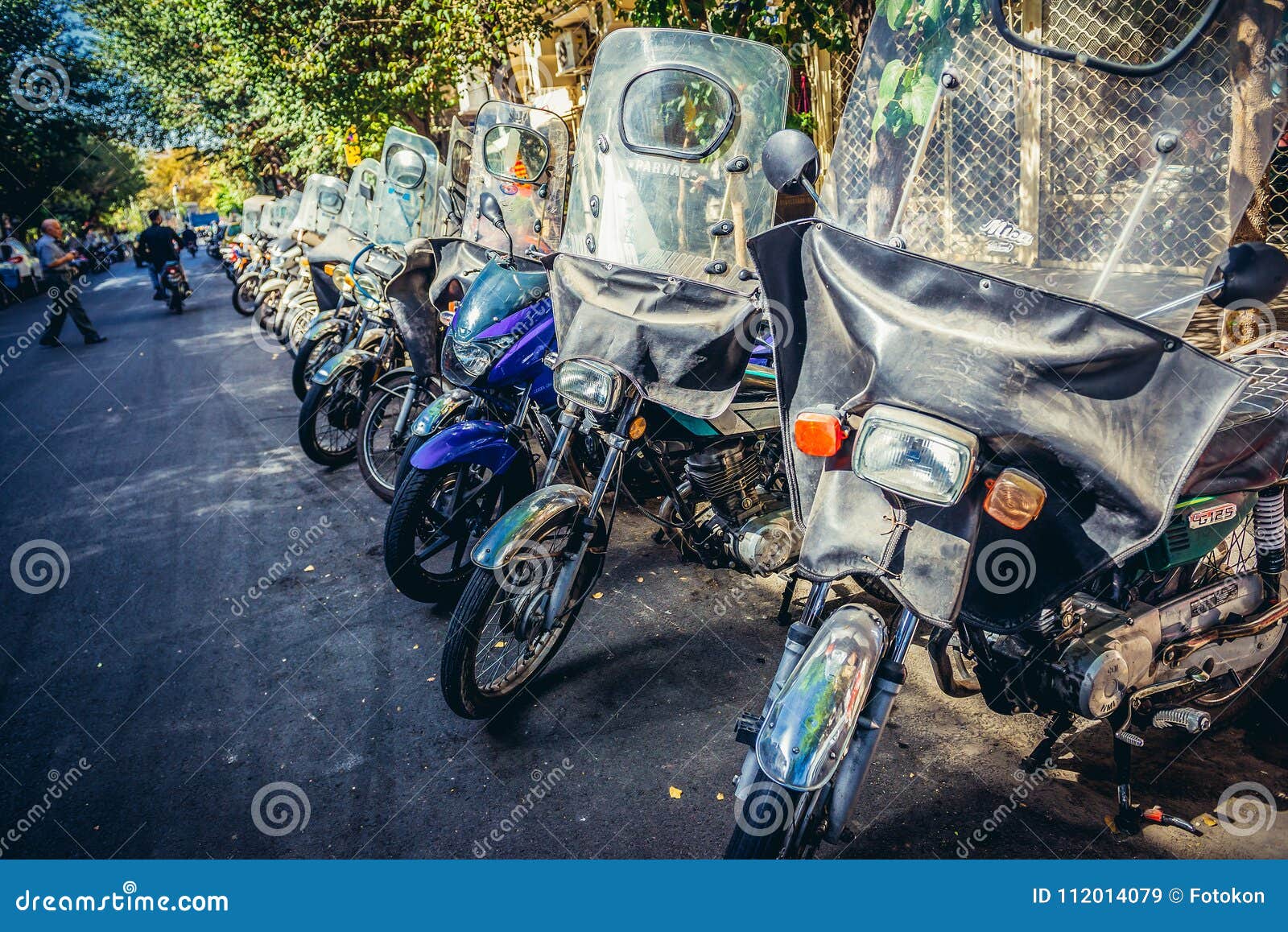 Motorbikes in Tehran editorial stock image. Image of persia 112014079