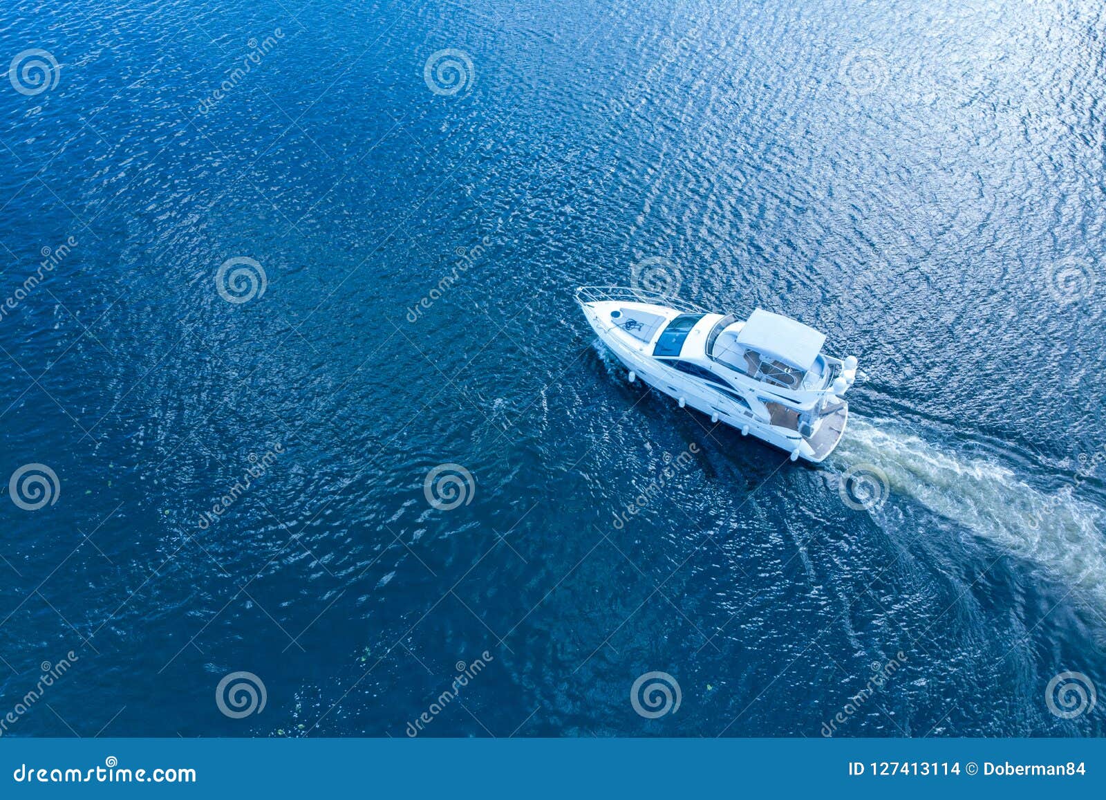 motorboat top view