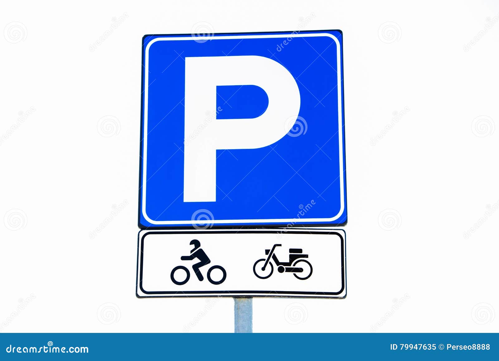 Motorcycle and Bicycle Parking Sign Stock Image Image of transport