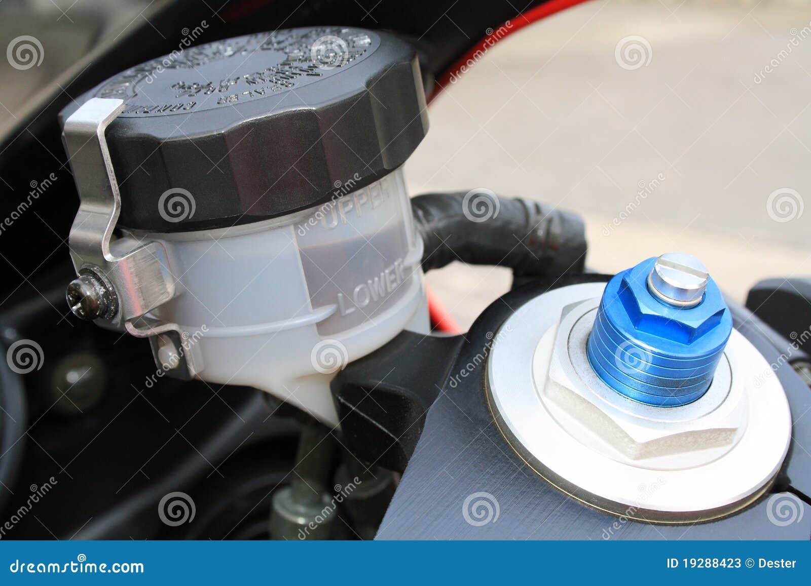 Motorcycle Brake Oil Level and Preload Stock Image Image of road