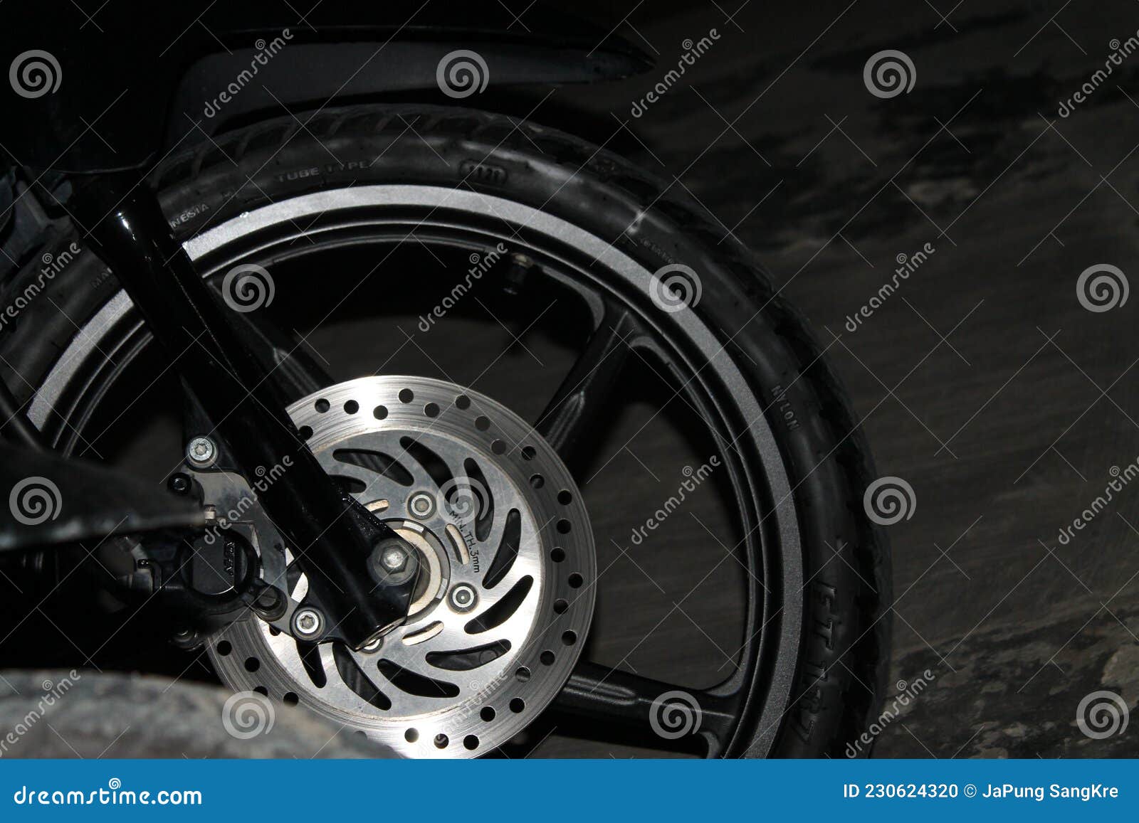 Motorcycle Brake System that Uses Disc Brakes Stock Photo Image of