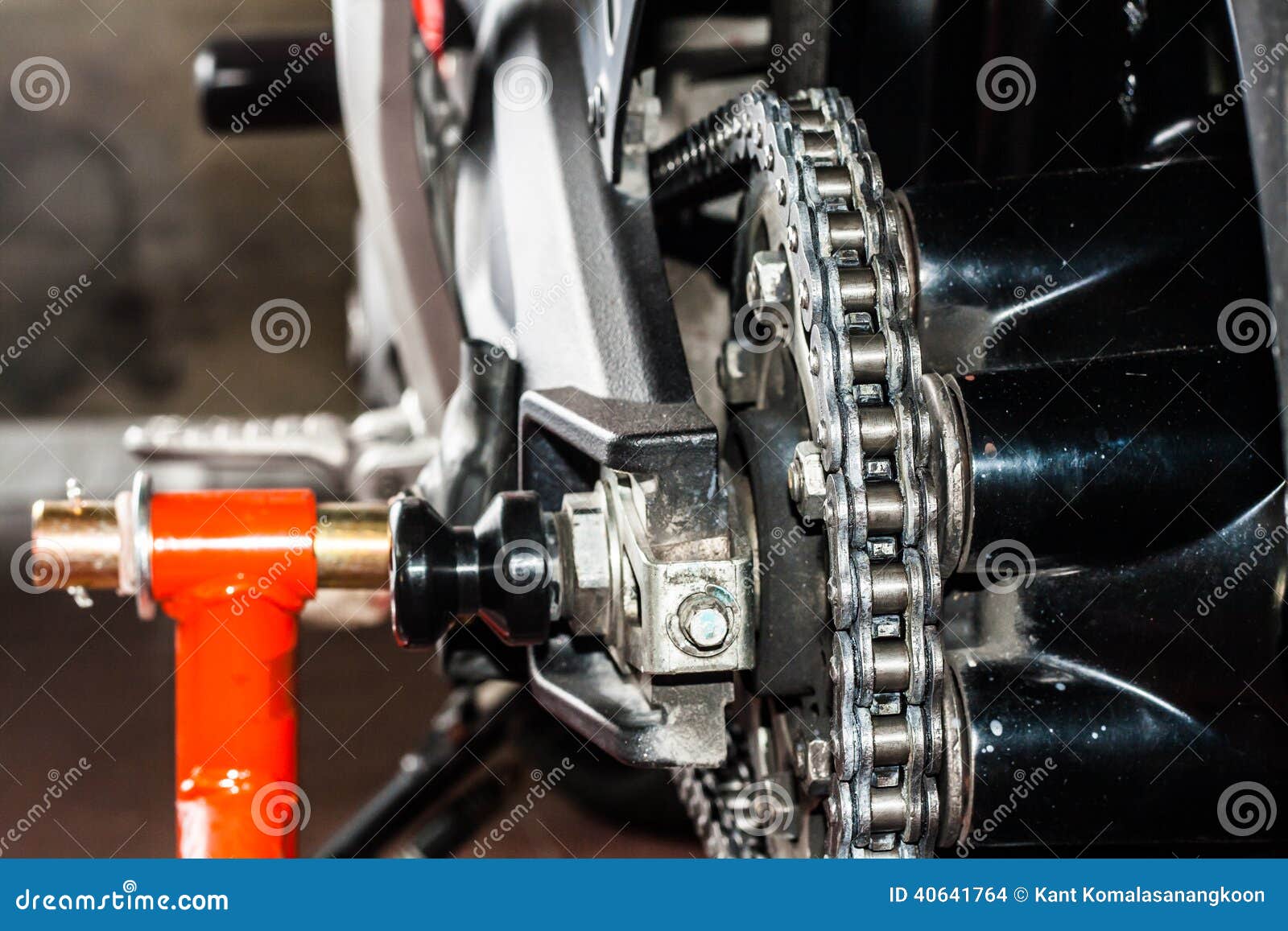 Motorcycle Chain Maintenance Stock Photo Image of automotive
