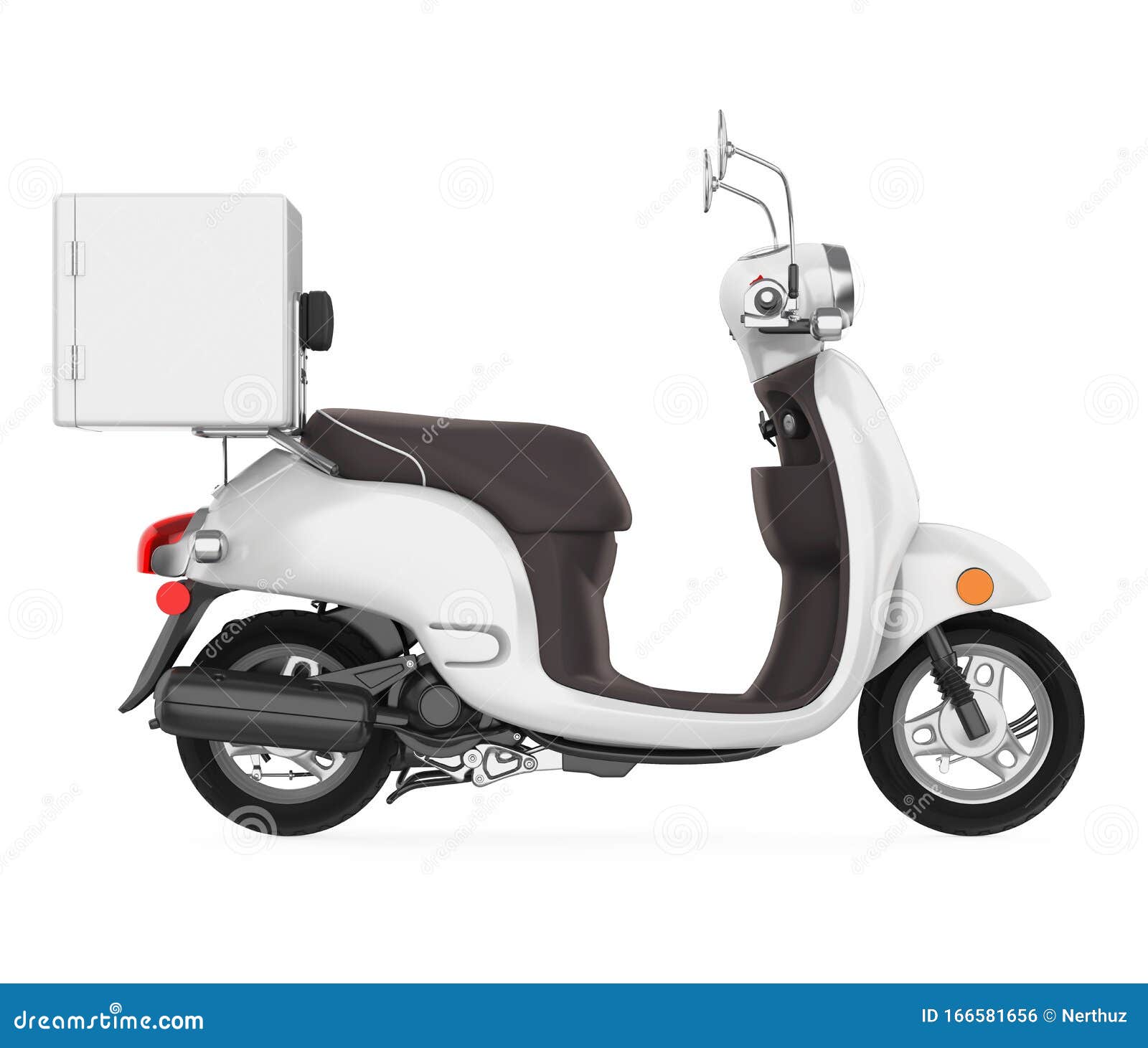 Motorcycle Delivery Box Isolated Stock Illustration ...