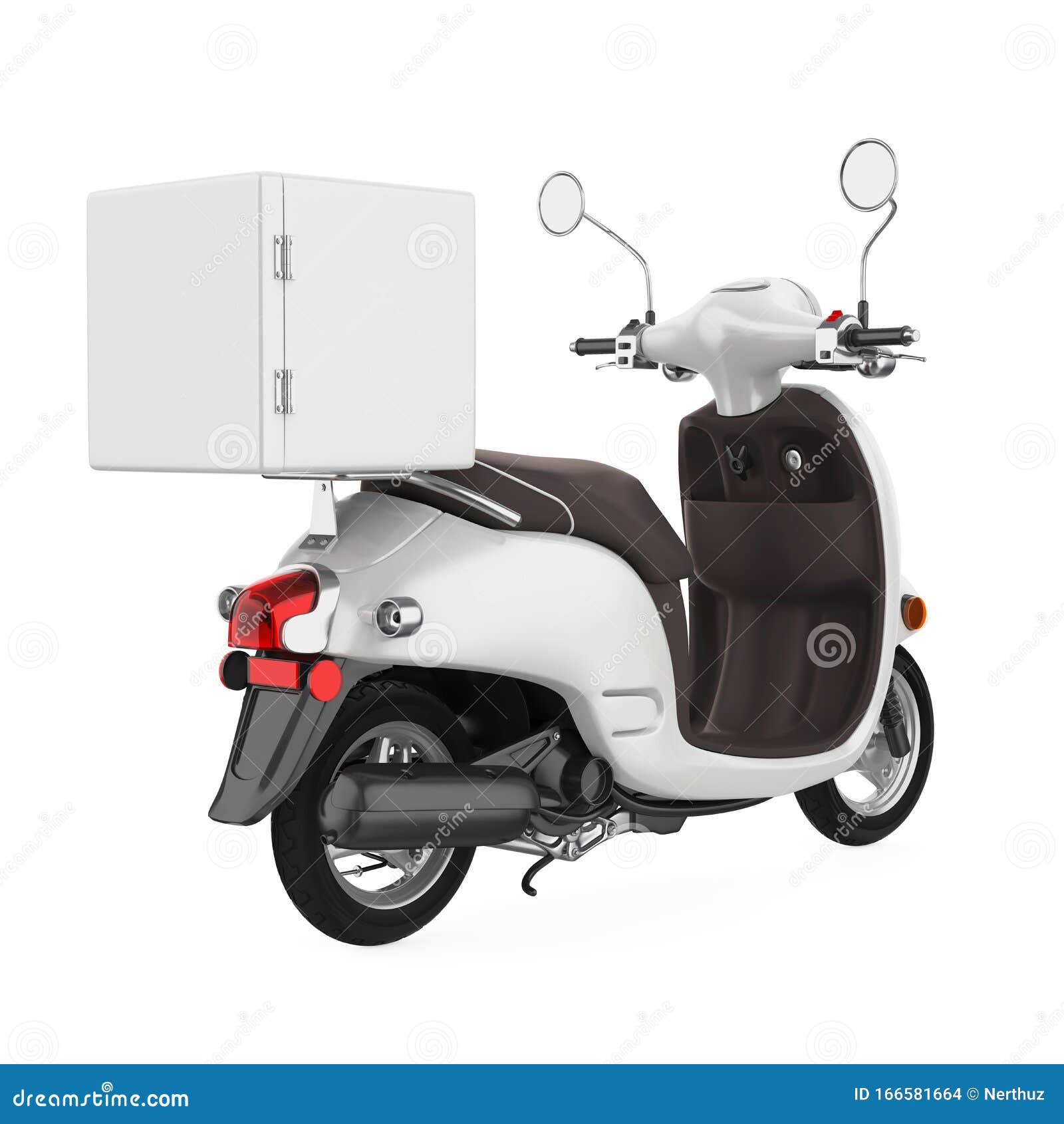 Download Motorcycle Delivery Box Isolated Stock Illustration ...