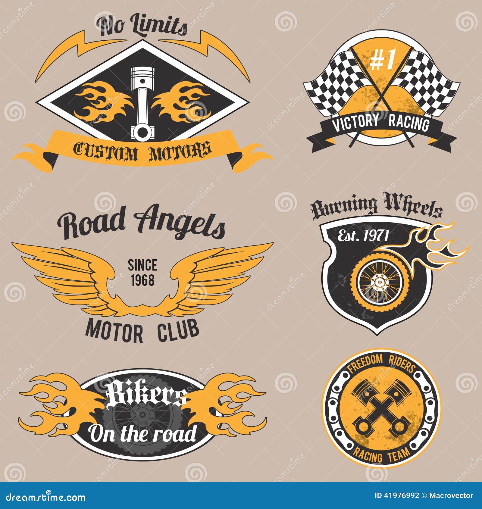 Motorcycle design badges stock vector Illustration of 