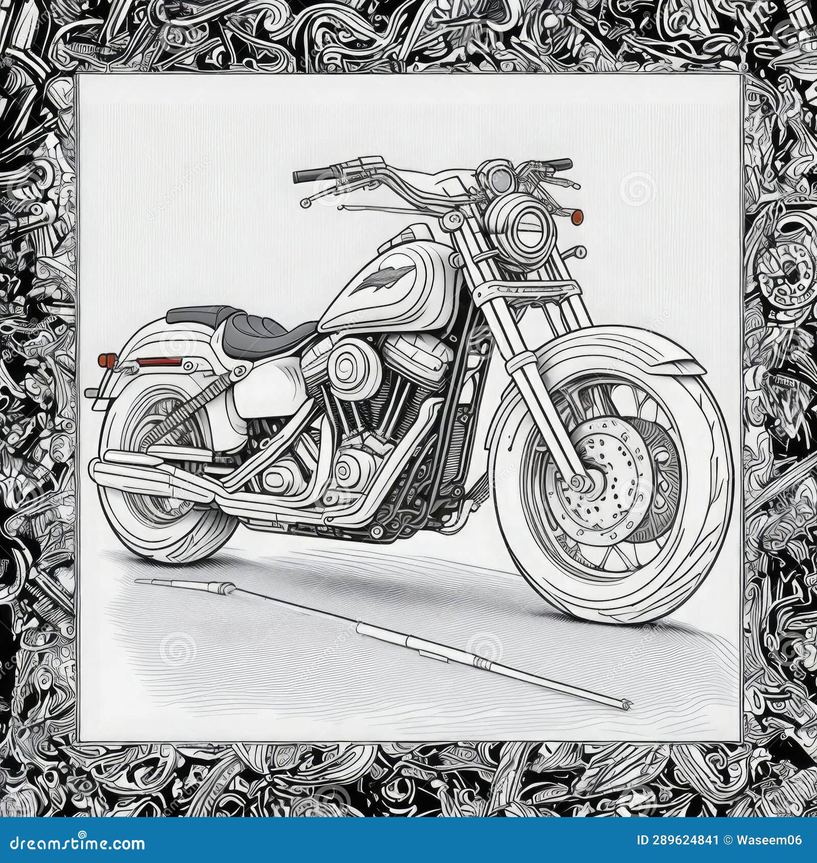 Motorcycle Drawing by Color Pencils Stock Illustration - Illustration ...