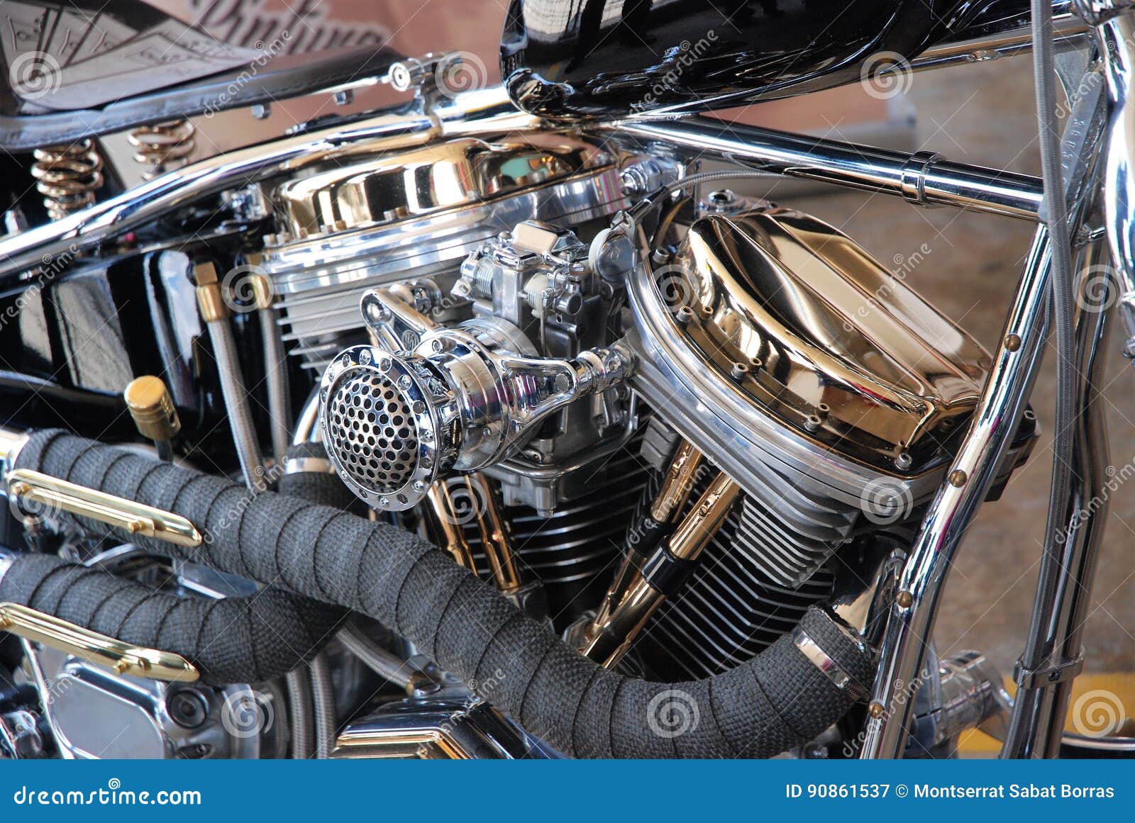 Motorcycle engine custom stock image. Image of custom 90861537