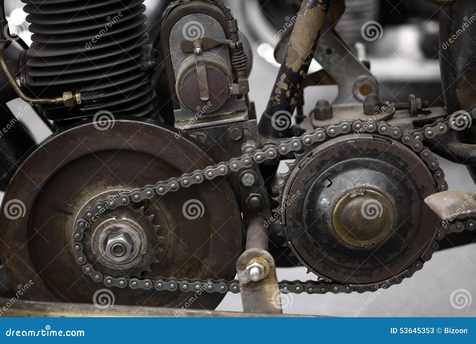 Motorcycle engine stock image. Image of iron, metallic - 53645353