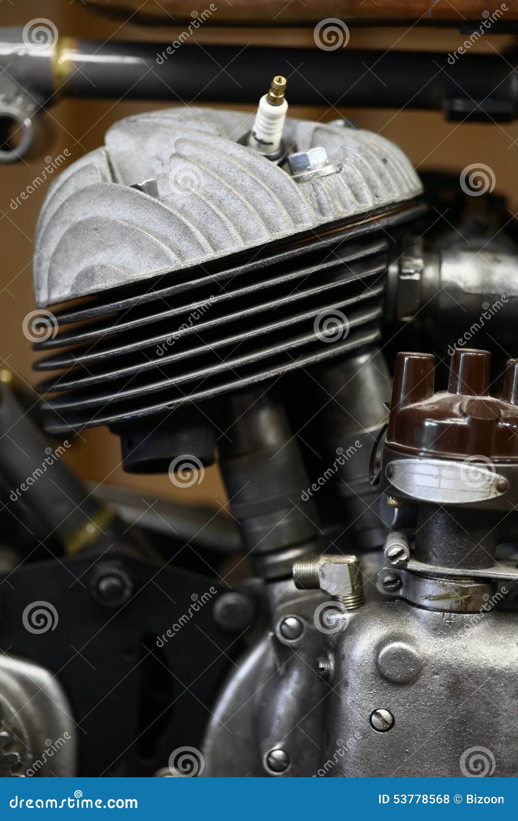 Motorcycle engine stock photo. Image of metal, cylinder - 53778568