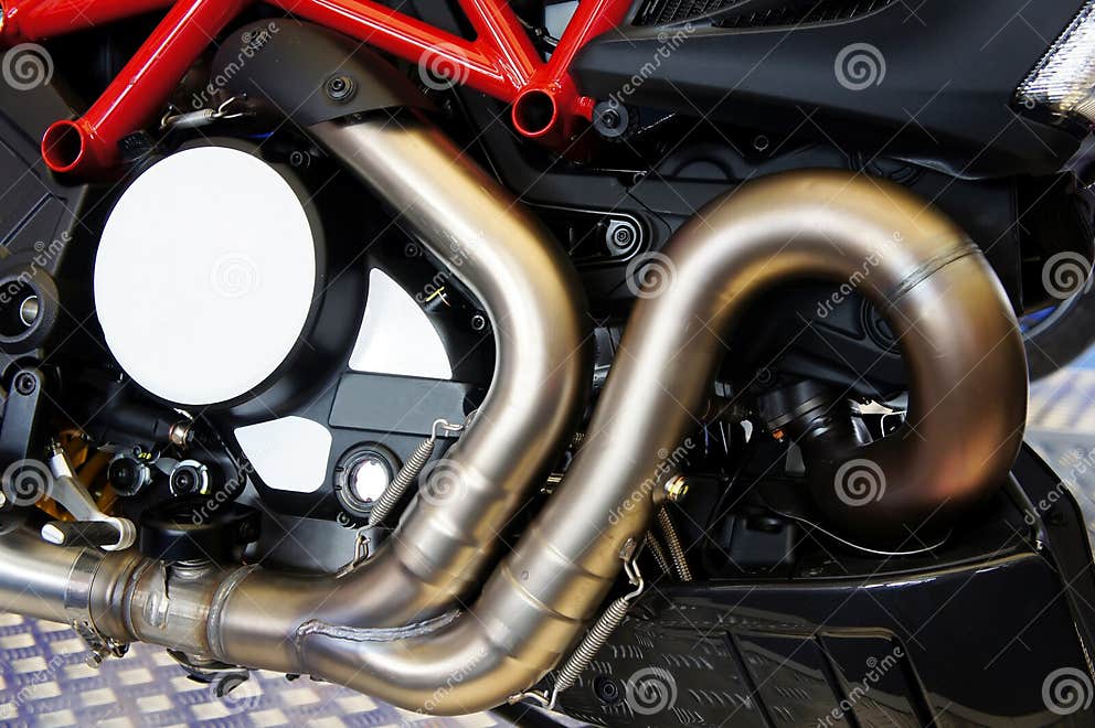 Motorcycle exhaust pipe stock photo. Image of shine, gleaming 21751400