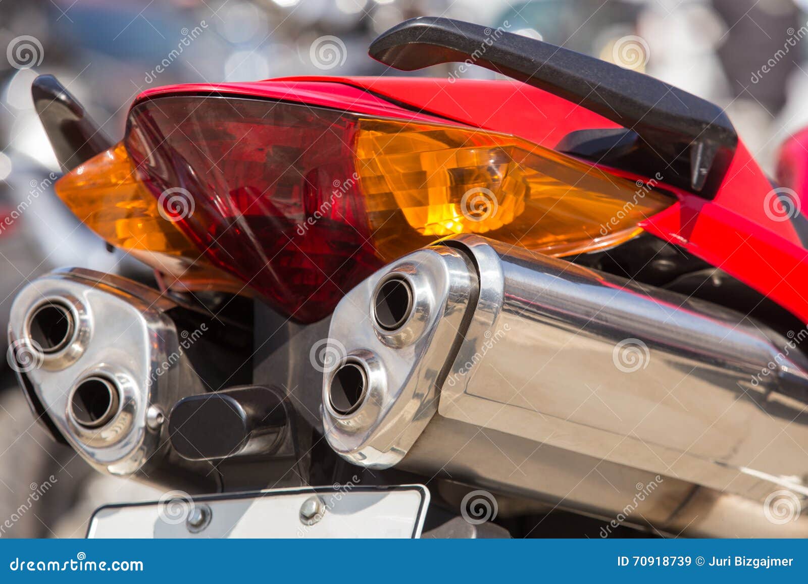 Motorcycle exhaust pipes stock image. Image of yellow - 70918739