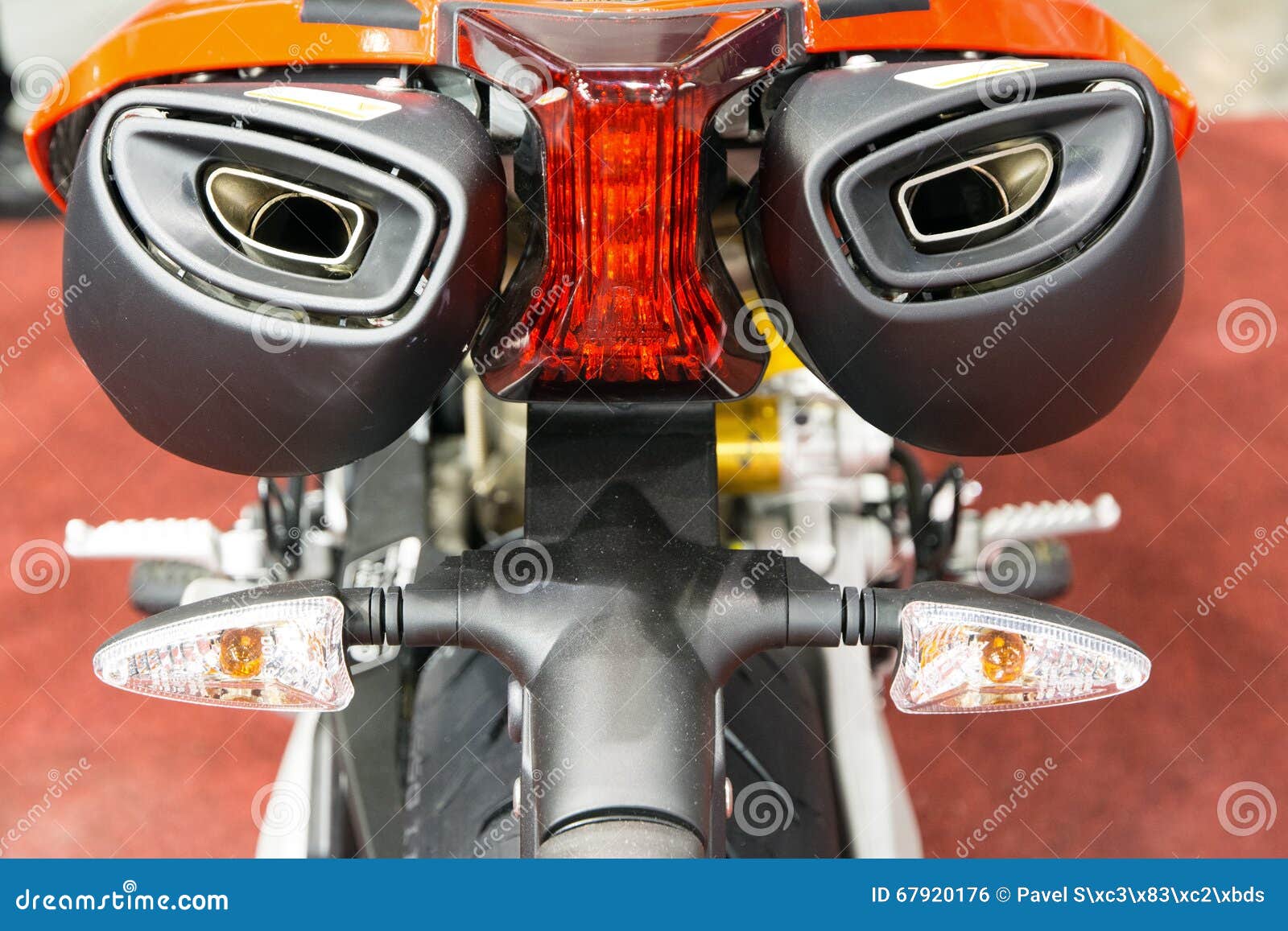 Motorcycle Exhausts from Behind Stock Photo Image of cruiser, detail 67920176