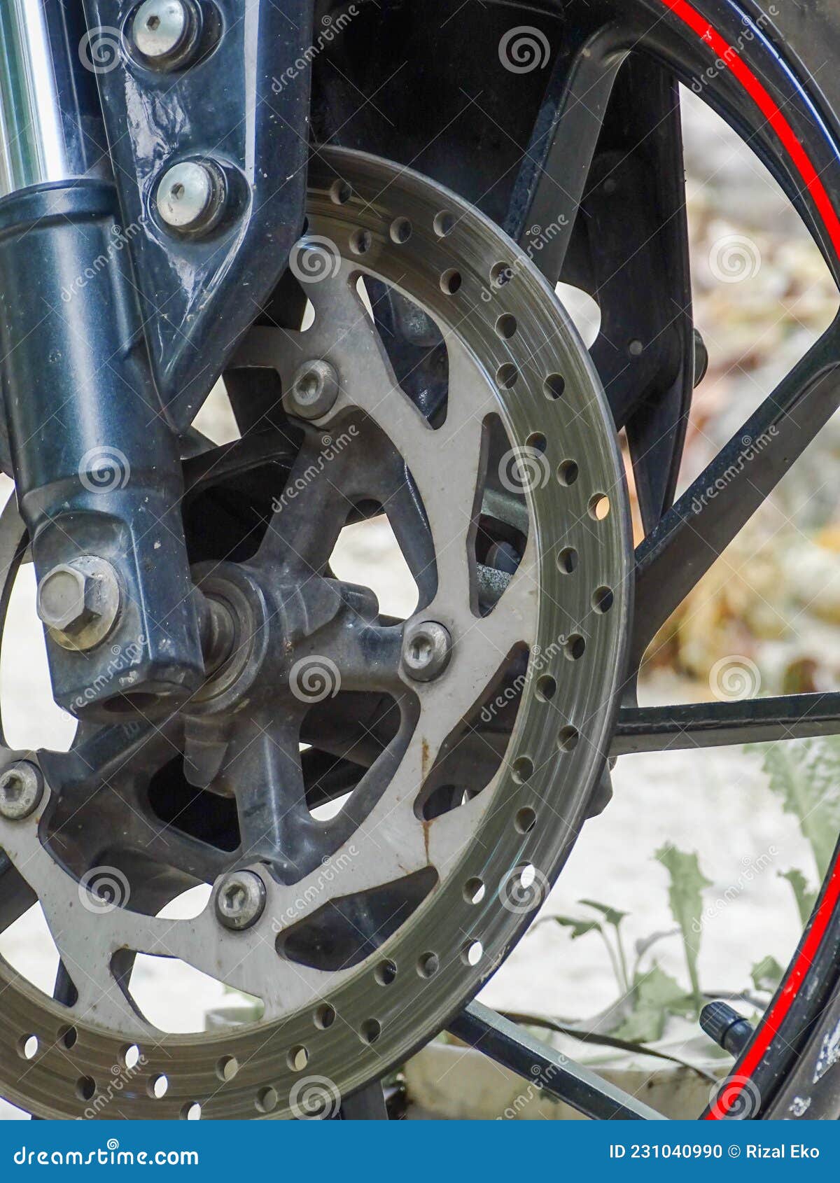 Motorcycle Front Disc Brake Disc Stock Photo Image of disc, wheel