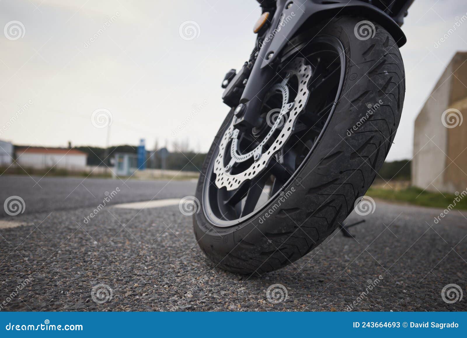 Motorcycle front wheel stock image. Image of cycle, motorcycling