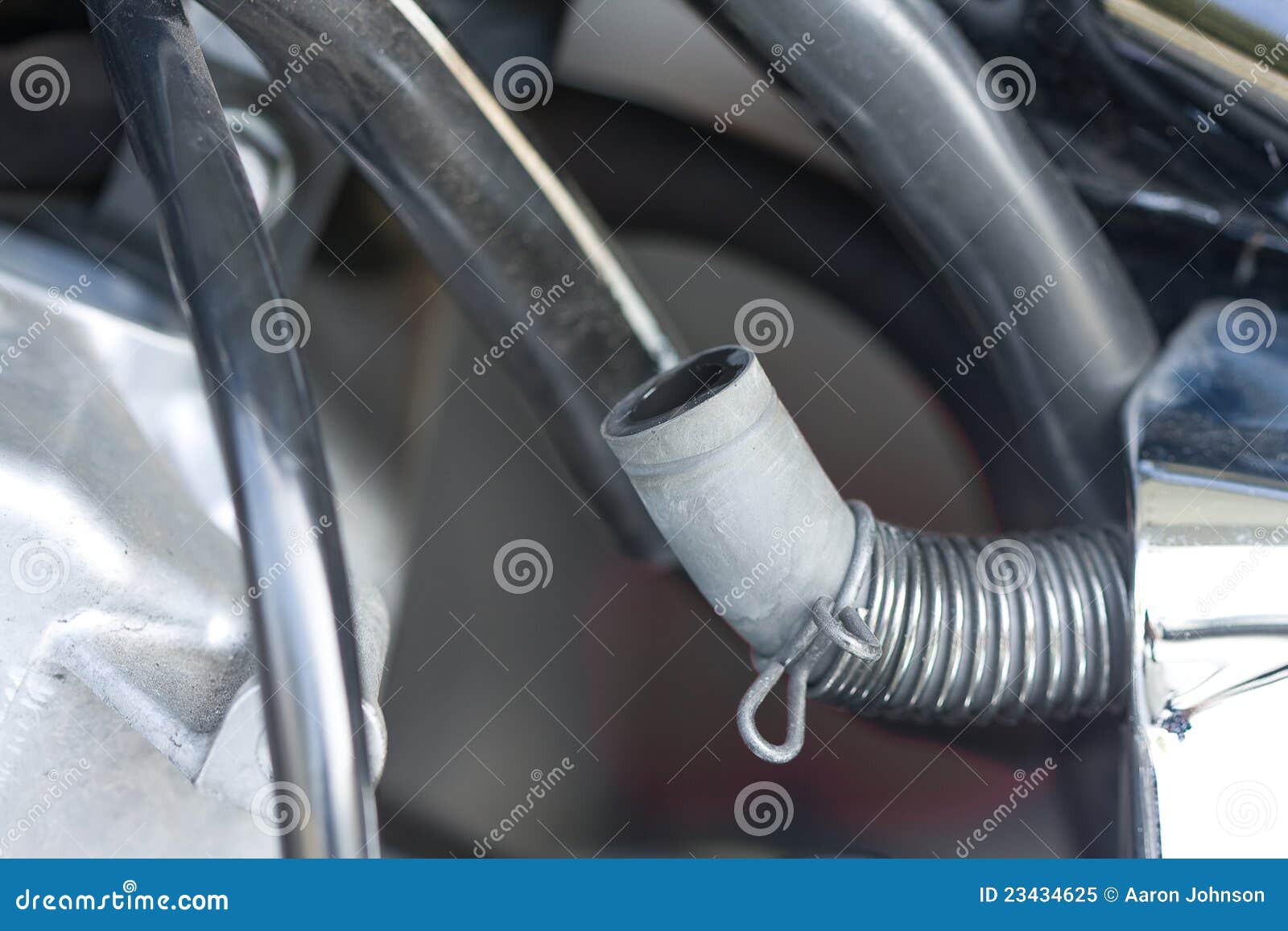 Motorcycle Fuel Hose stock image. Image of steel, white 23434625