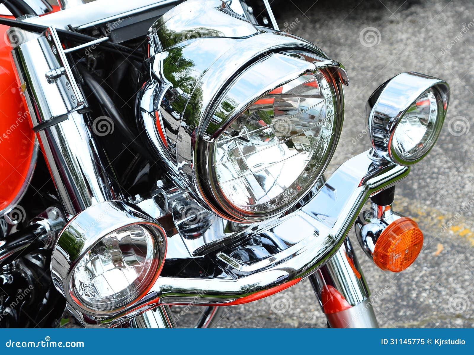 Harley Davidson Motorcycle Headlight Stock Image Image of machine