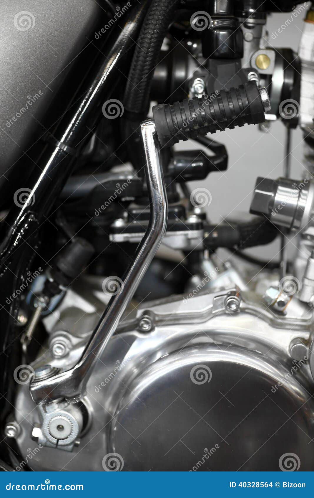 Motorcycle Kick-start Pedal Stock Photo - Image of independent, road