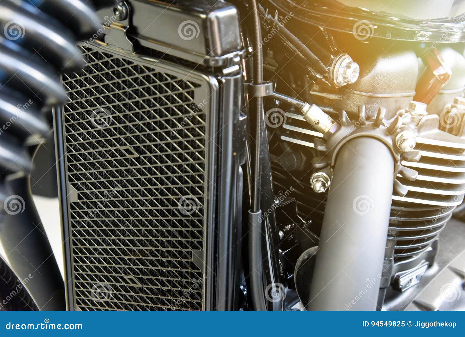 Motorcycle Liquid Cooled System Stock Image Image of cool, machine 94549825