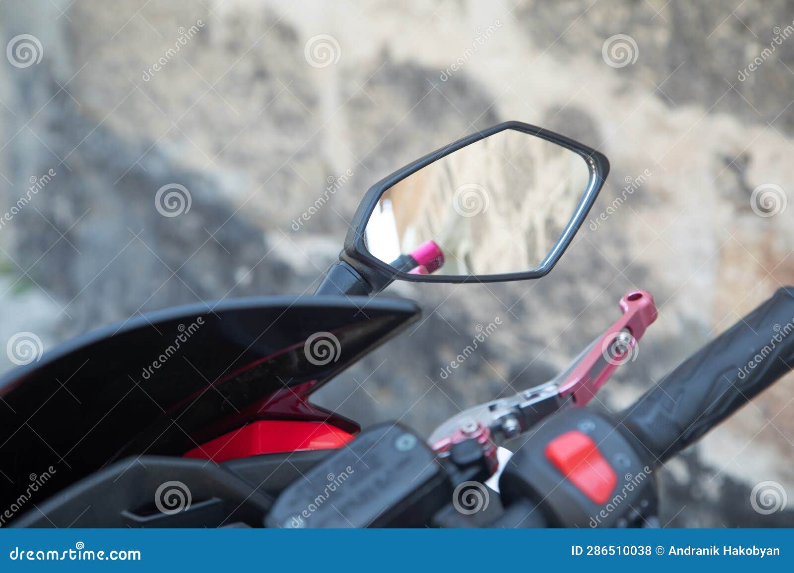 Motorcycle Mirror Detail. Sport Stock Photo Image of black, equipment