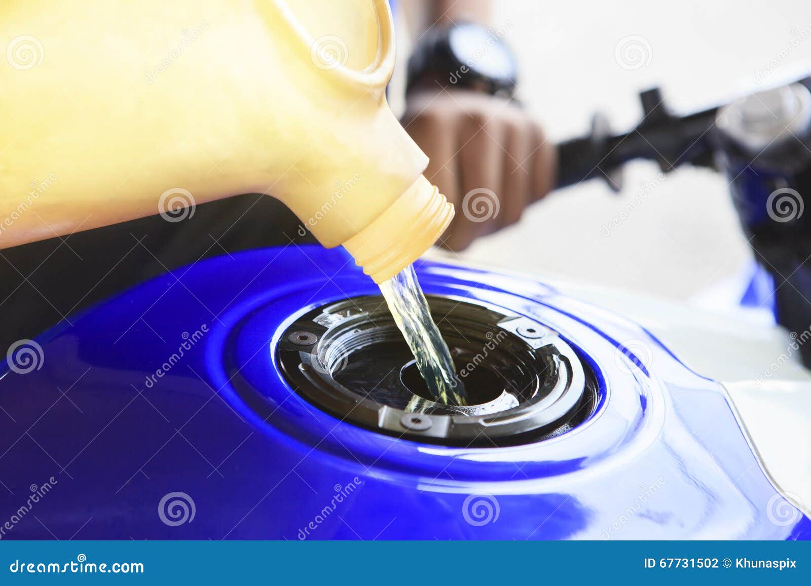 Motorcycle Oil Refill To Tank Stock Photo Image of pouring, super