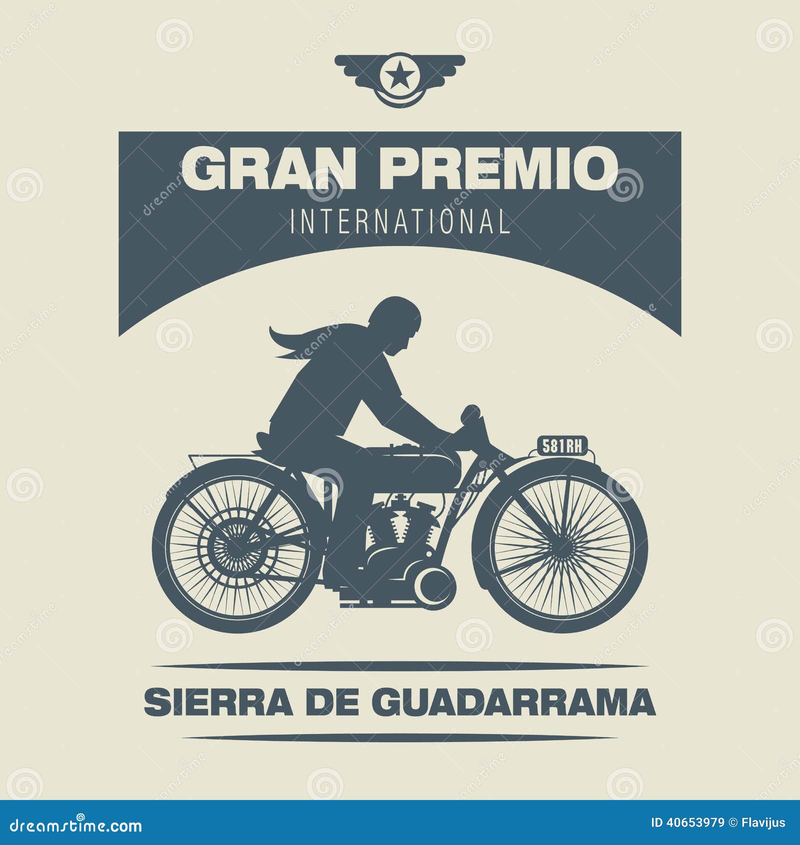 motorcycle race label