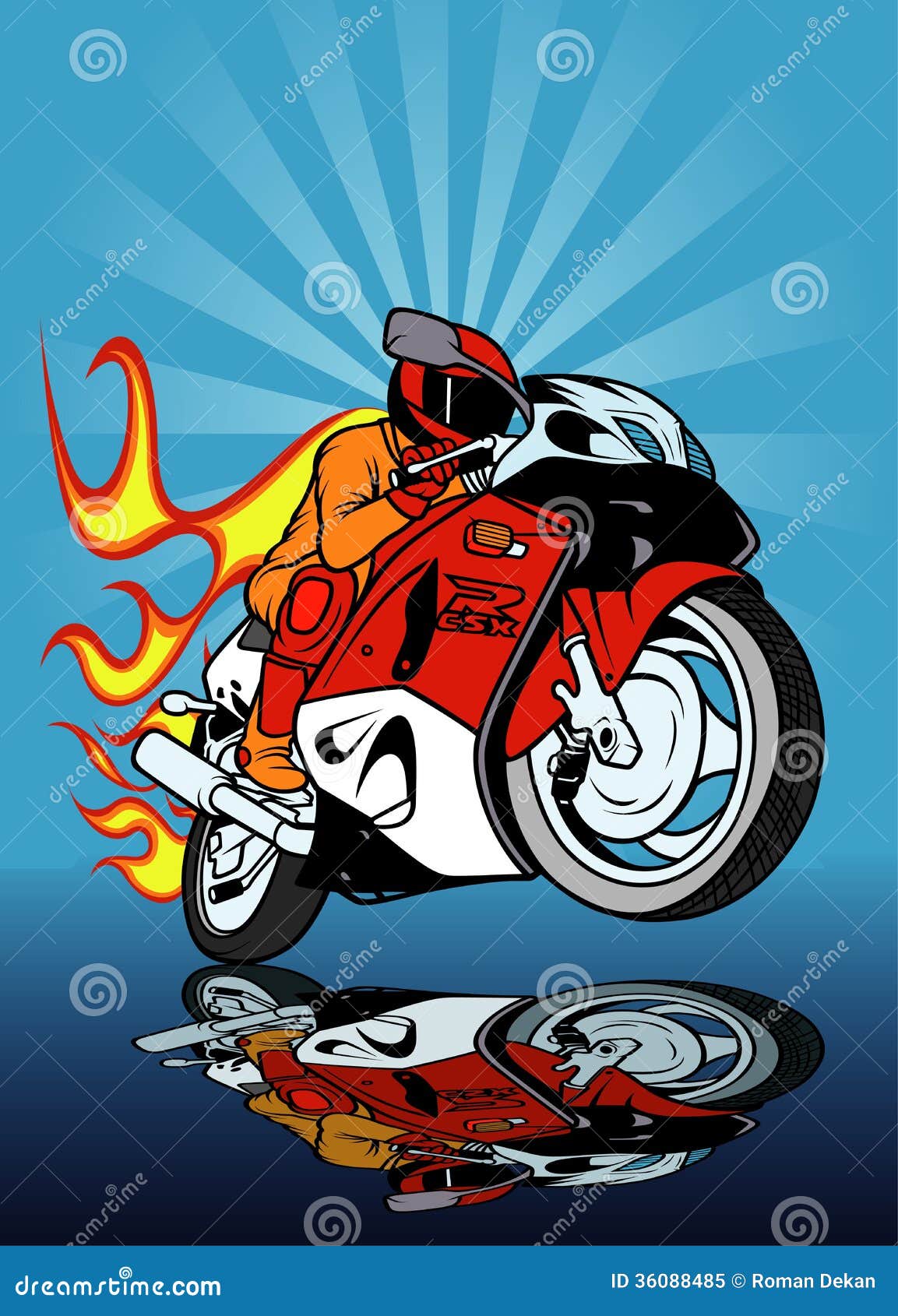 Motorcycle Racing stock vector. Illustration of drawings 36088485