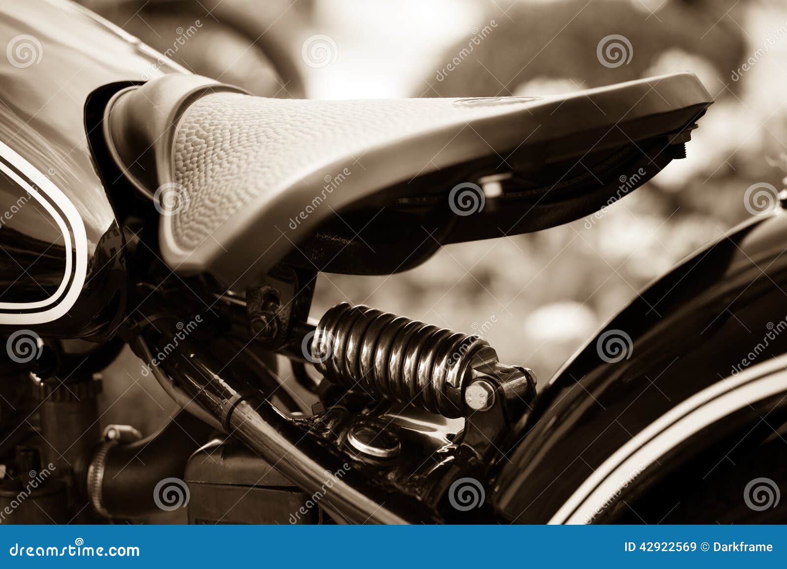 Motorcycle saddle stock image. Image of active, motorbike 42922569
