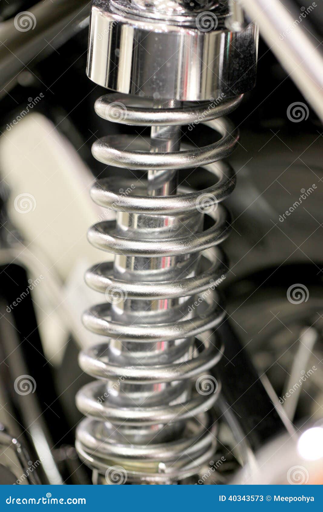 Shock Absorbers And Brake Pad In Undercarriage Of Bigfoot Car Is Stain