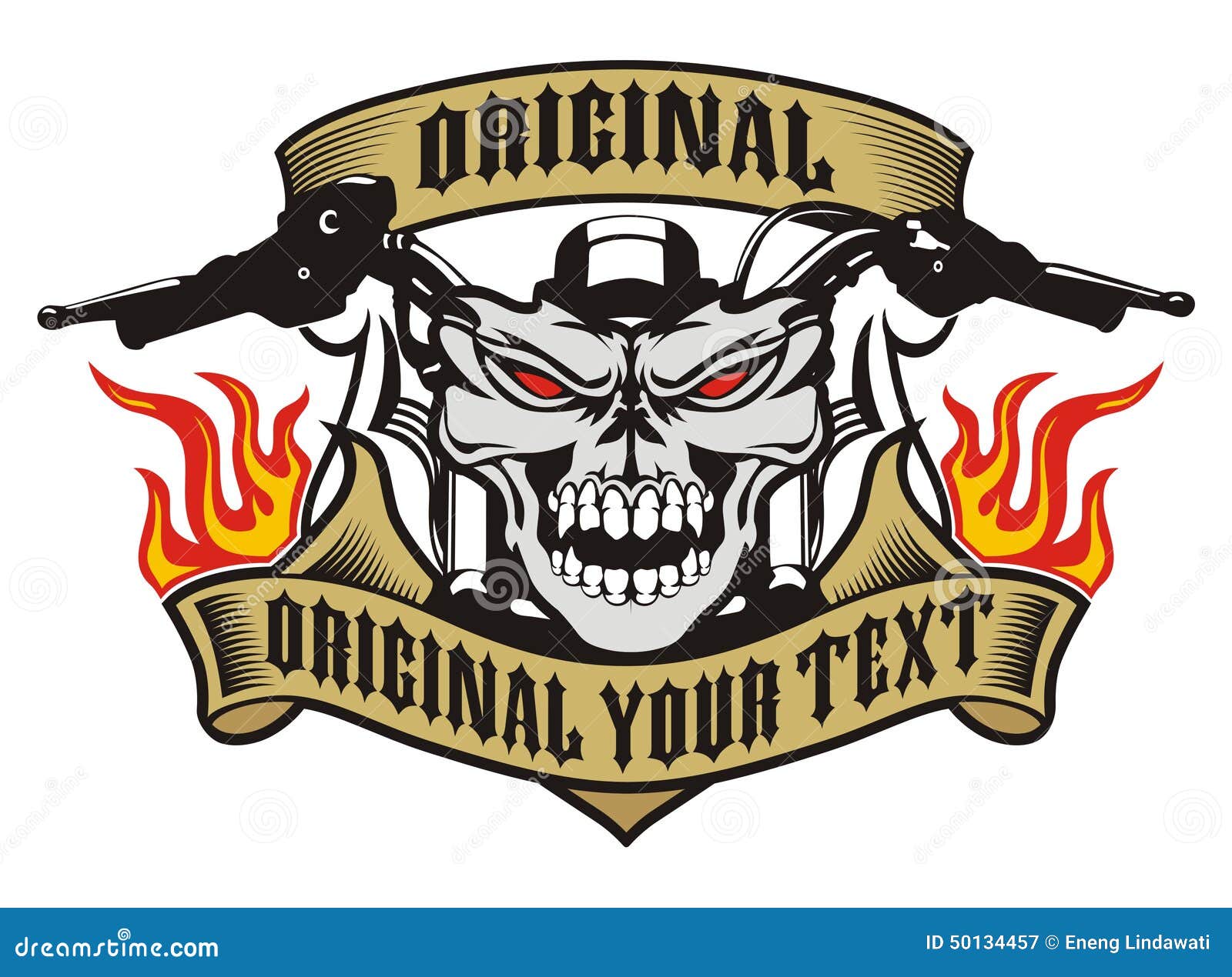 sticker vector bike art Motorcycle Image: Skull Emblem  Vector 50134457 Stock Fire
