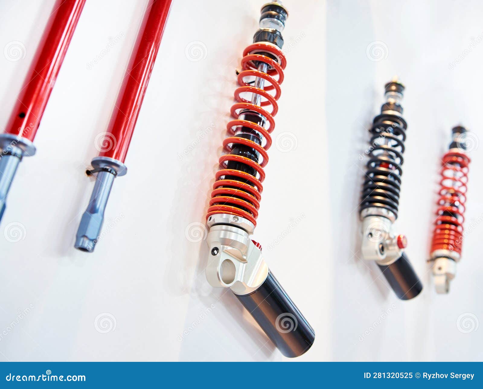 Motorcycle Spring Shock Absorber Stock Image Image of object, steel