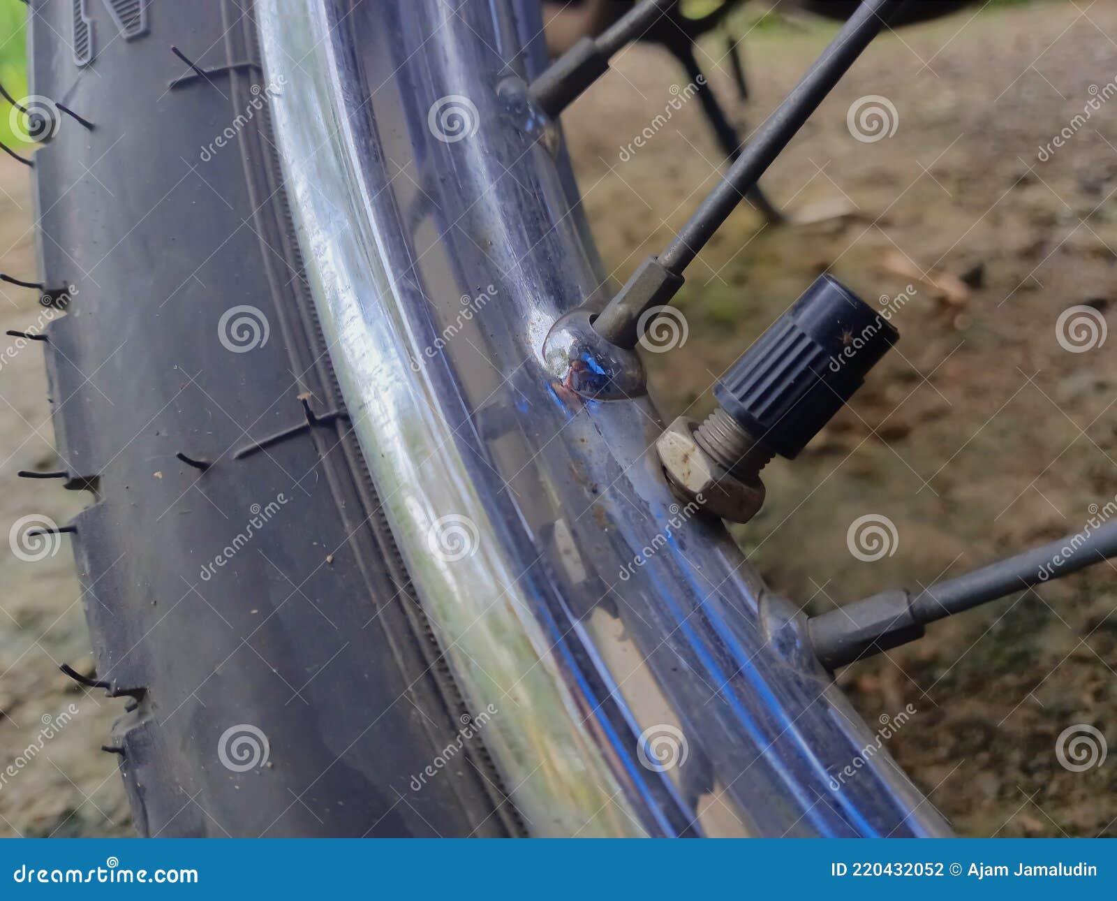 Motorcycle tire valve. stock photo. Image of blue, iron 220432052