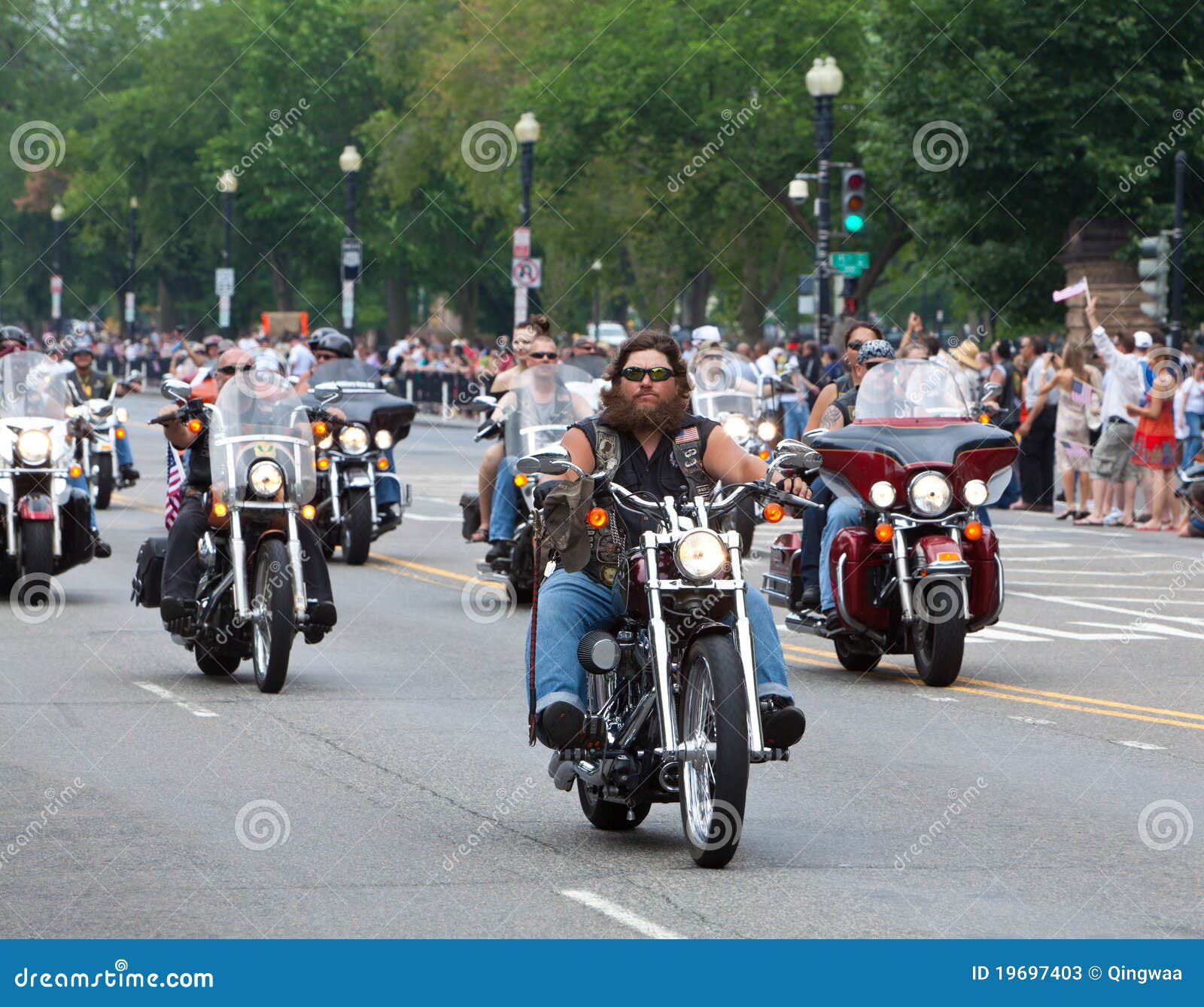 Motorcycles in Washington DC for Rolling Thunder Editorial Stock Photo