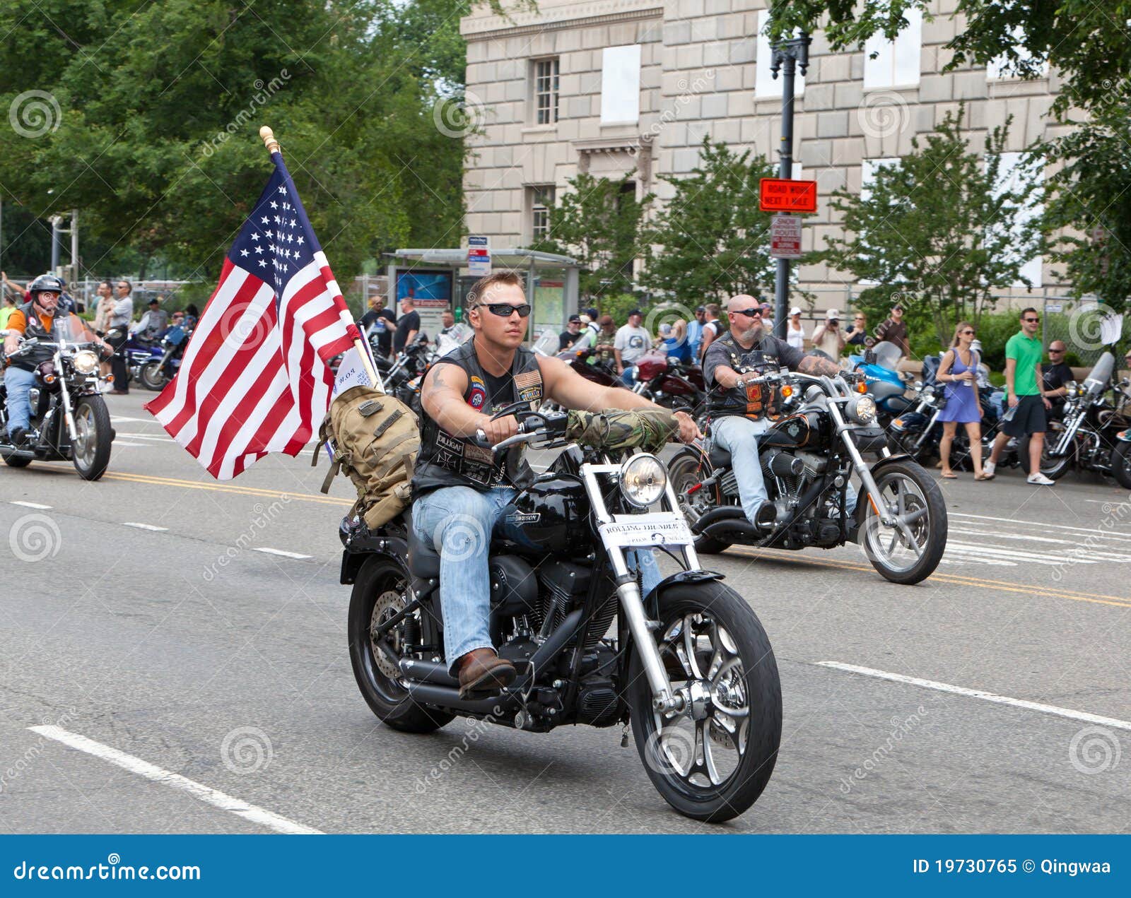 Motorcycles in Washington DC for Rolling Thunder Editorial Image