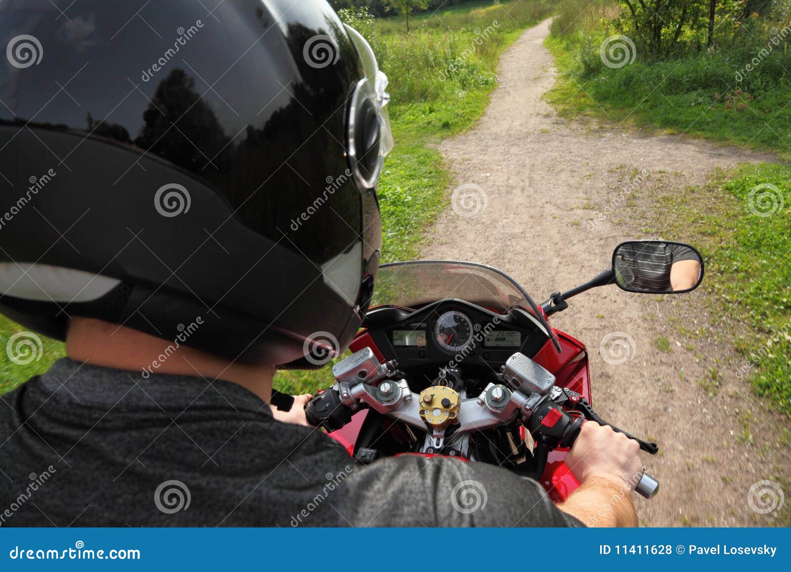 one armed motorcycle rider
