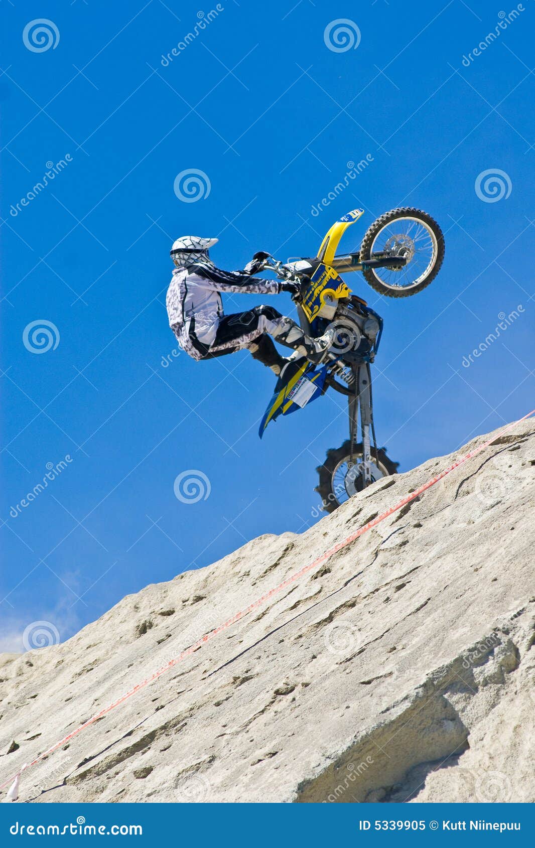 motorcyclist doing wheelie