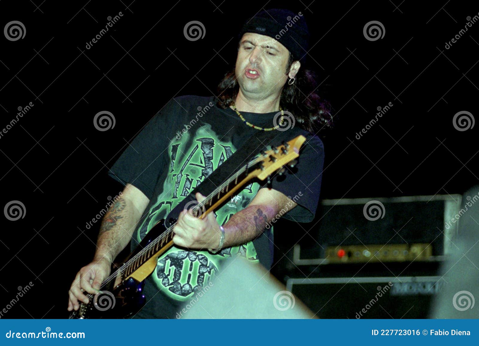 The Guitarist of the Motorhead, Phil Campbell ,during the Concert