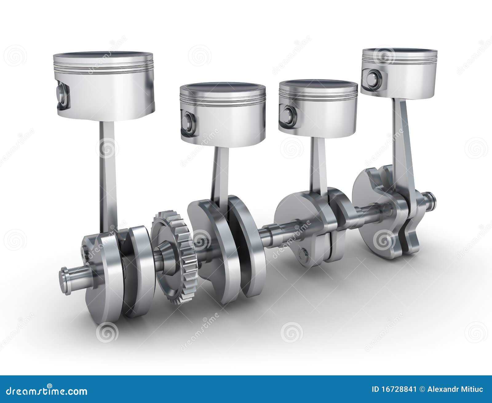Motorkolben und -zahn stock abbildung. Illustration von technik - 16728841