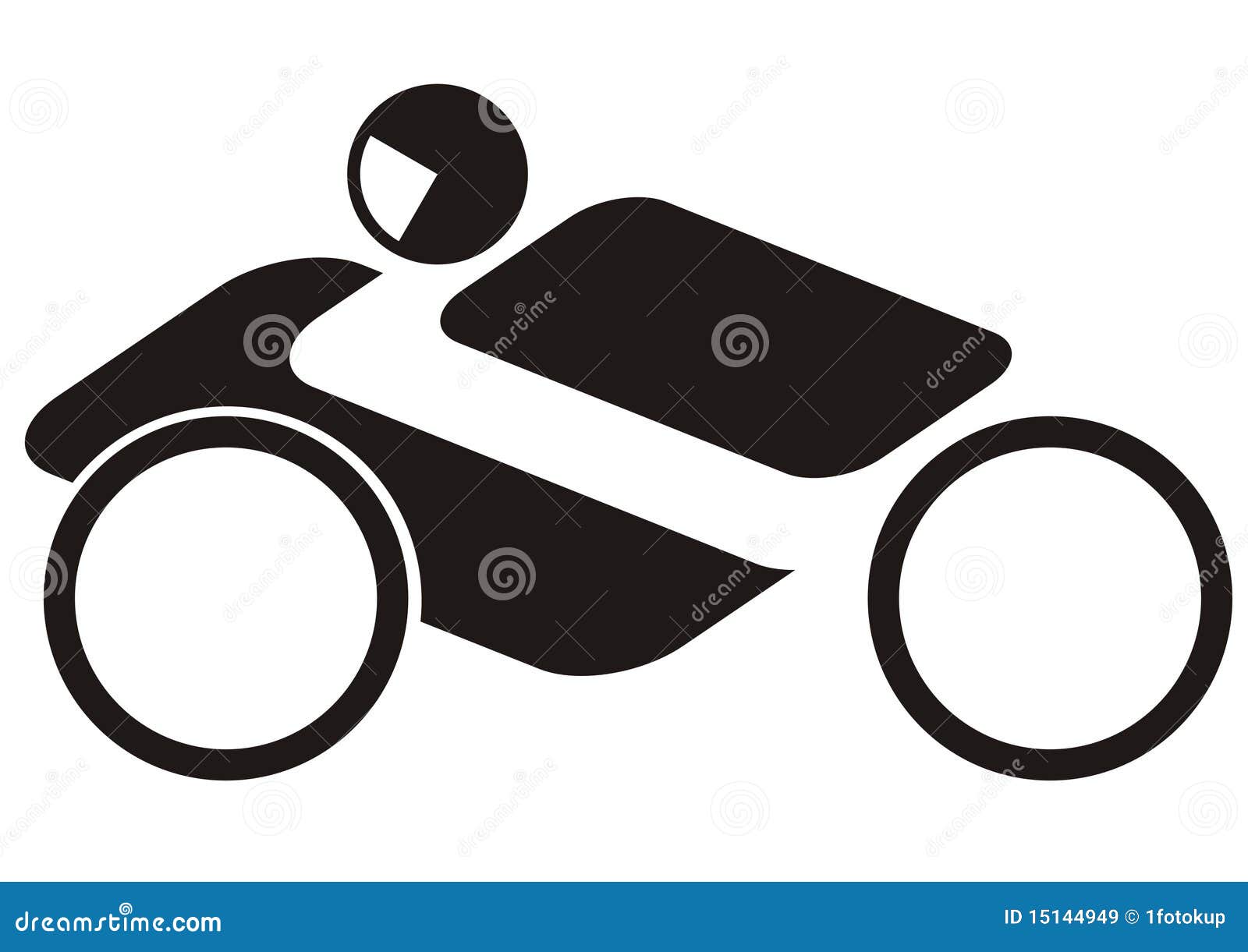 Motorrad. Clipart der Straßenfahrradmitfahrer.