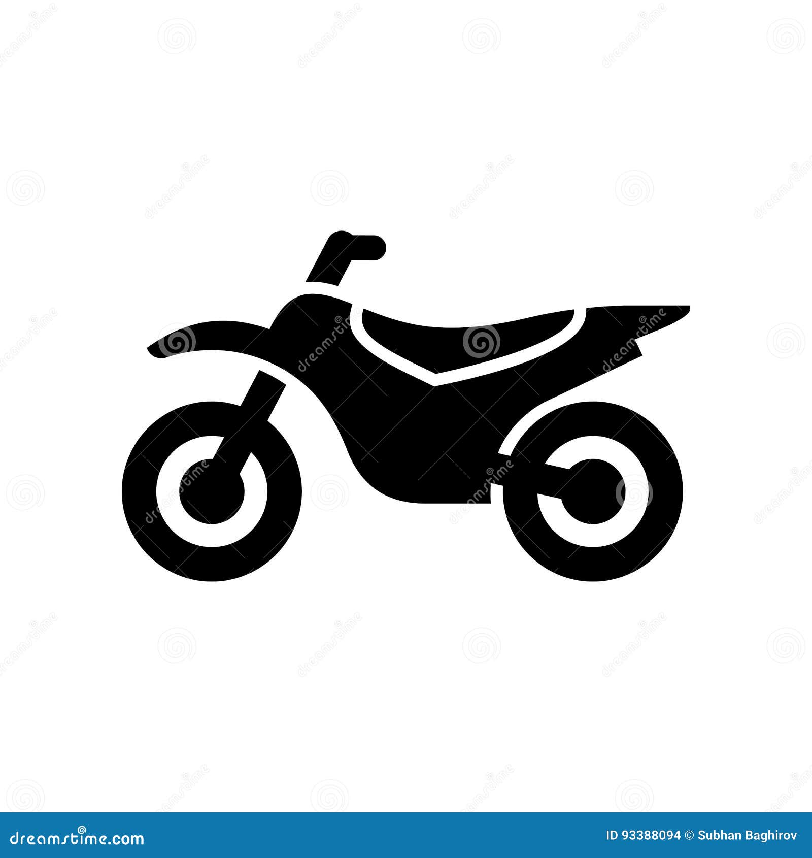 Motorrad, Einfache Flache Vektorillustration Der Motorradikone Vektor