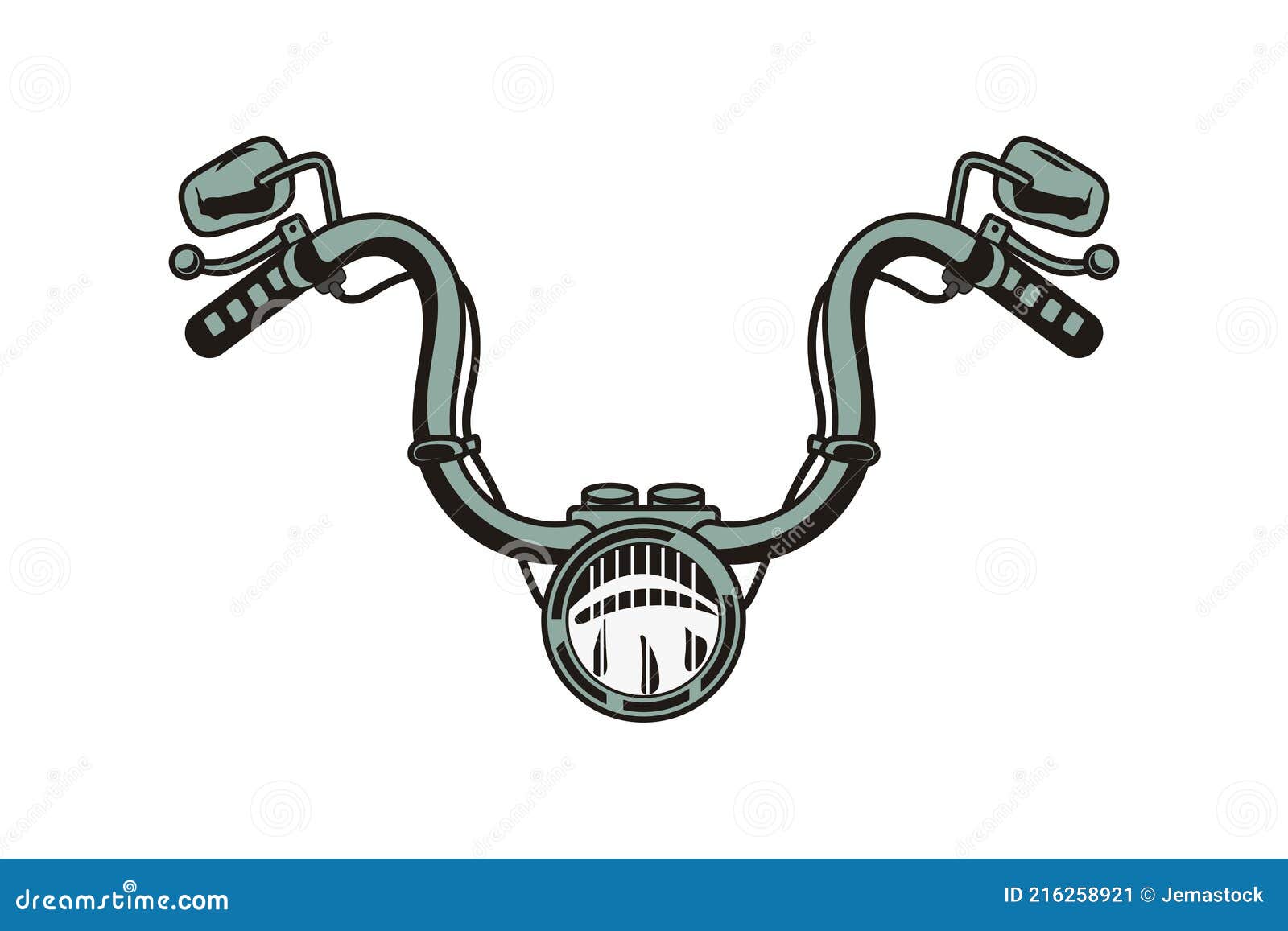 Motorrad-Lenker-Symbol vektor abbildung. Illustration von klumpen