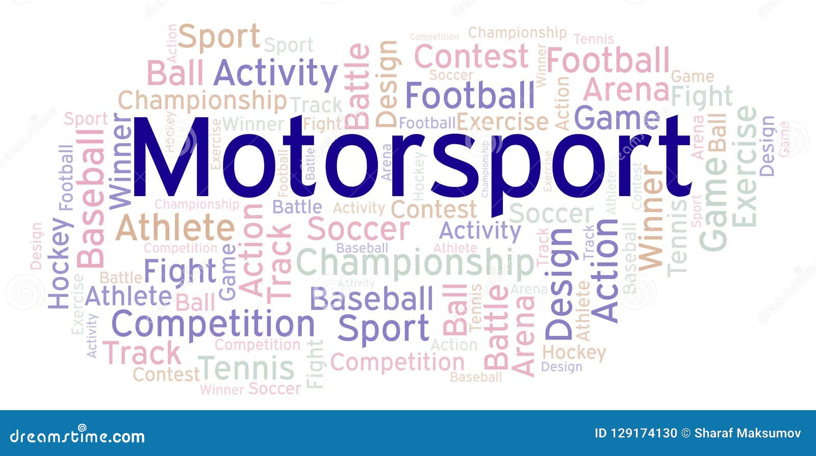 Motorsport word cloud. stock illustration. Illustration of action