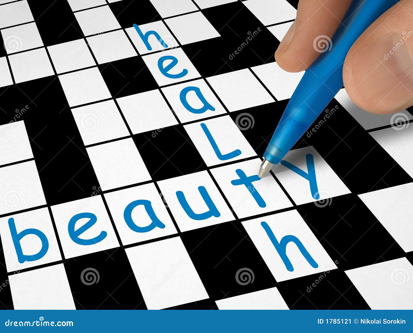 Mots Croisé Beauté Et Santé Image stock Image du crossword, soin