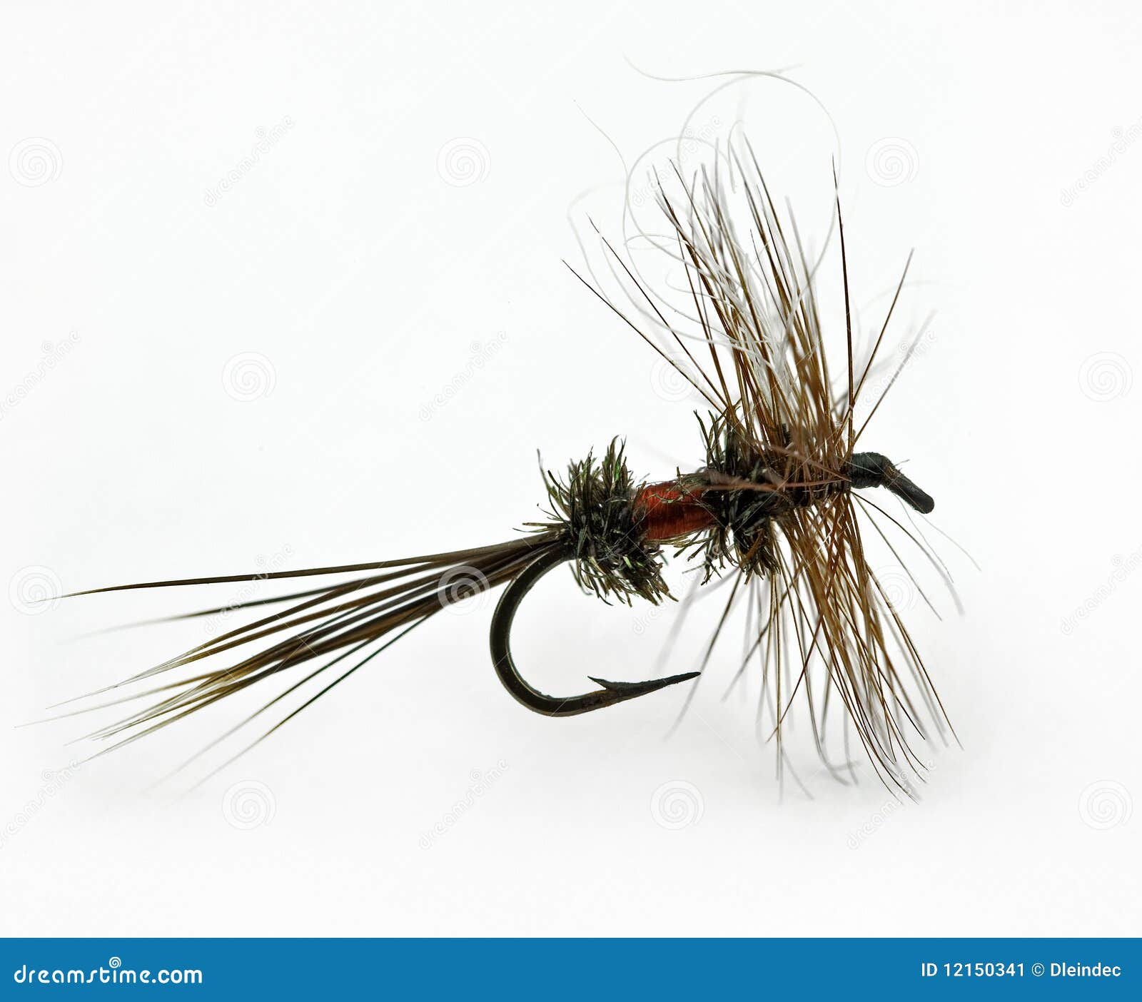 10 X Mouche Sèche Wulff Grise H10/12/14/16 Fliegen Mosche Dry Fly - Foto 9
