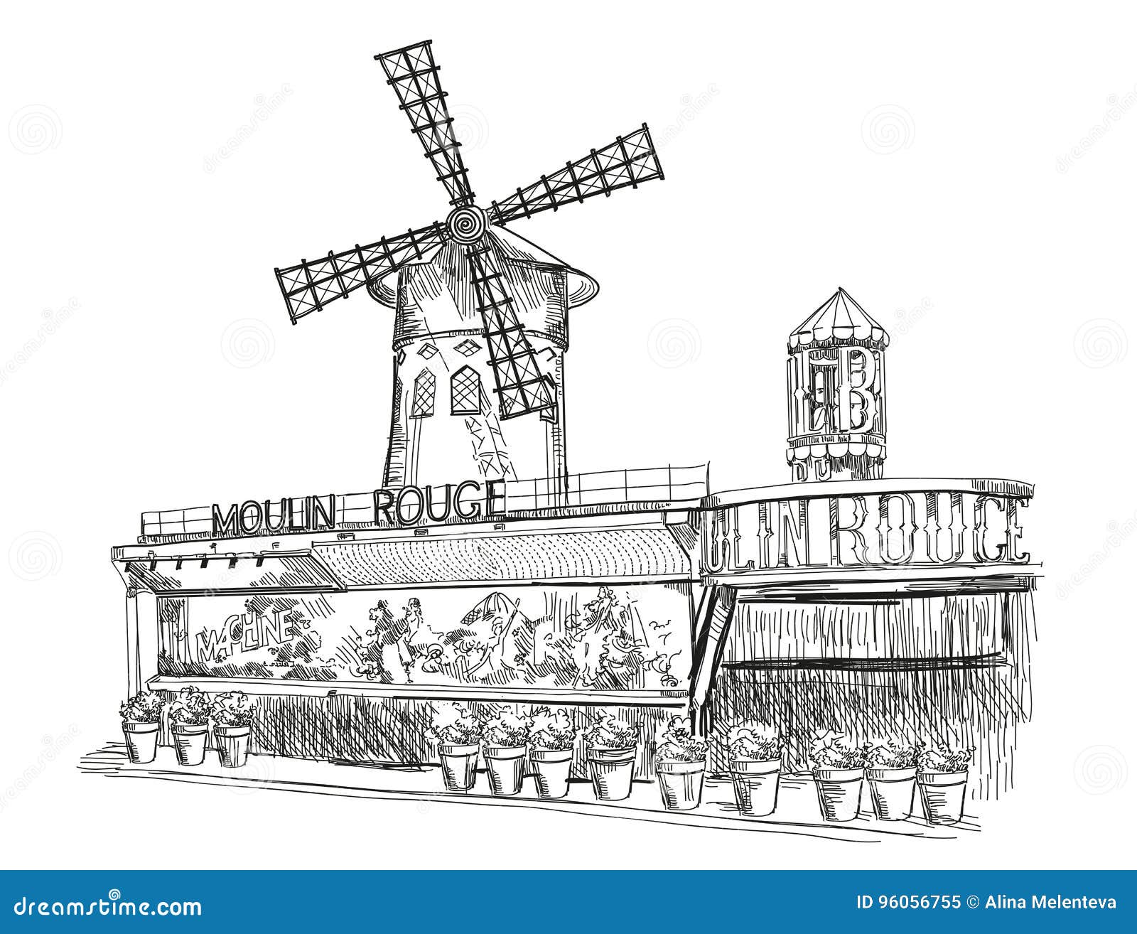 Moulin Rouge Coloring Page Coloring Pages