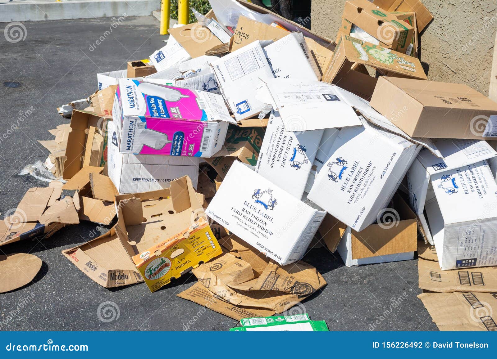 A Mound of Opened Cardboard Boxes Editorial Photography Image of